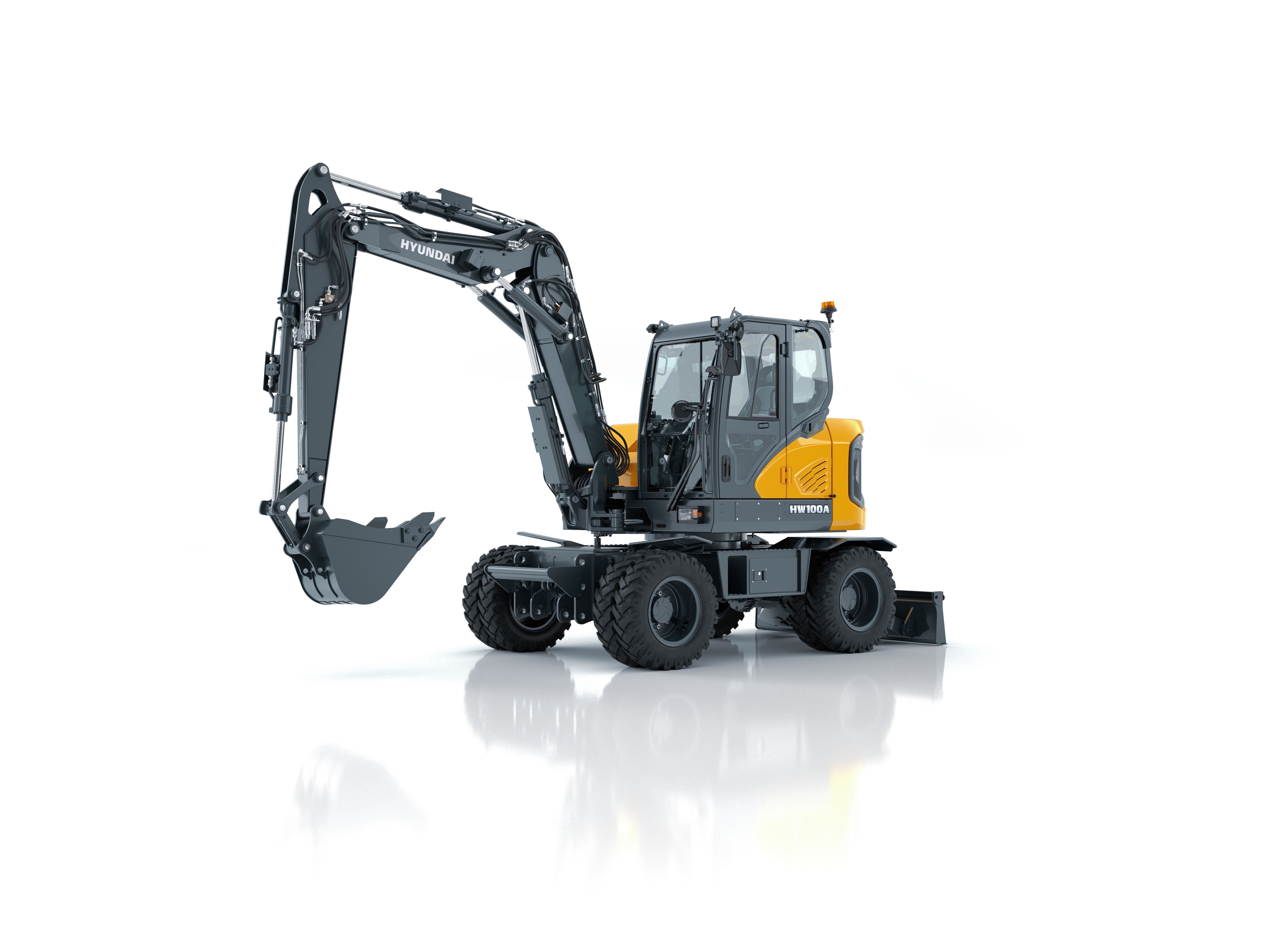 De nieuwe HW100A is de nieuwste aanvulling op onze A-serie graafmachines en is uitstekend gepositioneerd in het populaire 10-tons-segment. Hij biedt een hogere productiviteit in stedelijke bouwlocaties waar de ruimte beperkt is en lage emissies belangrijk zijn.